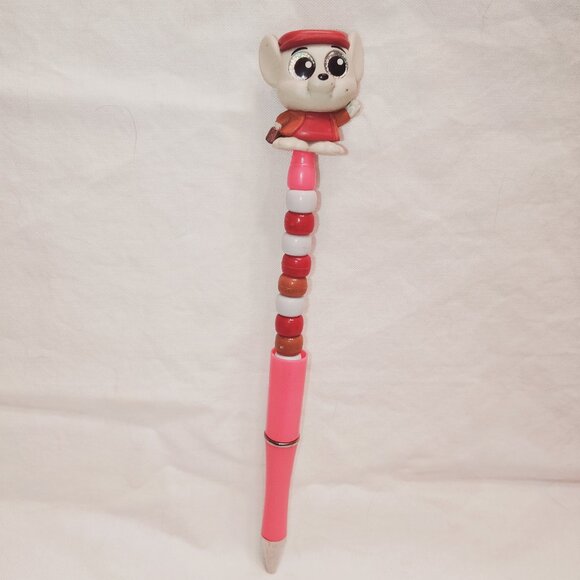 Disney Doorable- Bernard- Handmade Beaded Pen-The Rescuers - Picture 1 of 2
